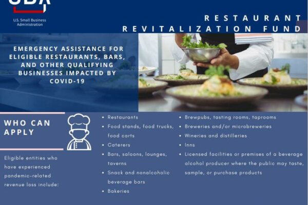 SBA Announces Official Restaurant Revitalization Fund  Application and Guidelines