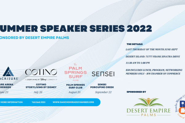 Summer Speaker Series Features Valley Developments
