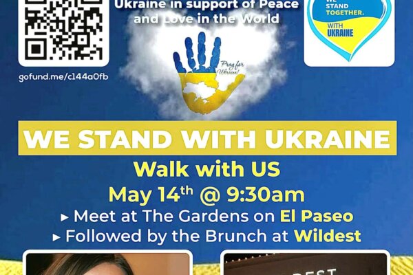 We Stand with Ukraine - Walk on El Paseo