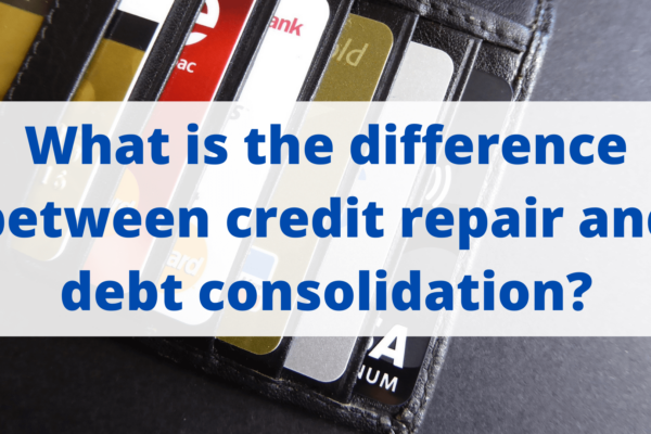 What is the difference between credit repair and debt consolidation?