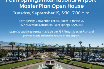Invitation to Palm Springs International Airport Master Plan Open House