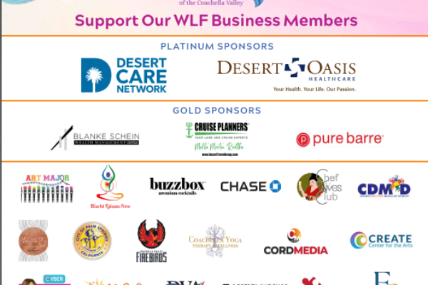 The Women Leaders Forum of the Coachella Valley announces the return of, 