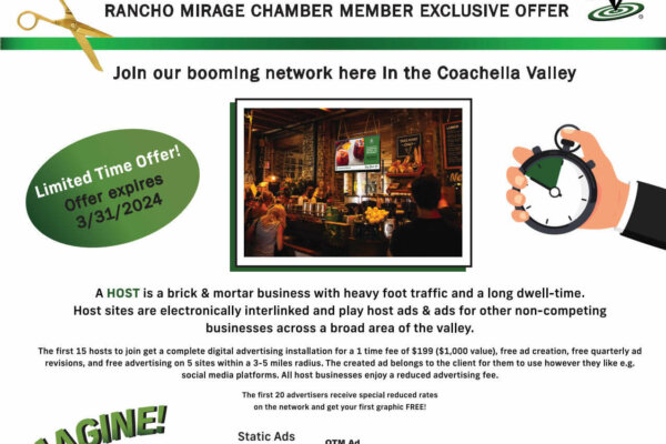On The Mark: Grand Opening Special - Rancho Mirage Chamber Member Exclusive Offer